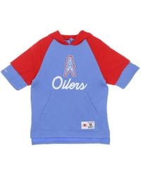 Mitchell & Ness - Houston Oilers Korte Mouw Hoodie Lichtblauw - Lyst