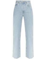 RE/DONE - Jeans ,Blauw ,Katoen Straight-Leg Jeans - Lyst