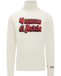 MC2 Saint Barth - Truien & Vesten ,Wit ,Wol Vacanze Di Natale Turtleneck - Lyst