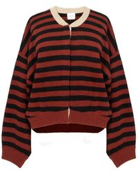 Alysi - Contrast-Trim Woll-Cardigan - Lyst