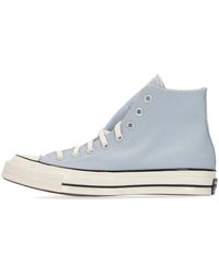 Converse - Schoenen ,Blauw ,Blauwe Hi-Top Sneaker Met Logo Patch - Lyst