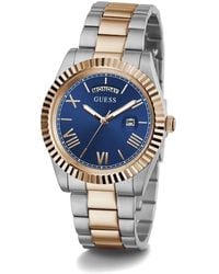 Guess - Accessoires ,Veelkleurig ,Connoisseur Roestvrij Stalen Horloge Zilver Roségoud - Lyst