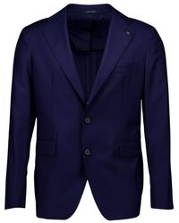 Tagliatore - Jassen ,Blauw ,Wol Blauw Pak 2Sv 22B 01 - Lyst