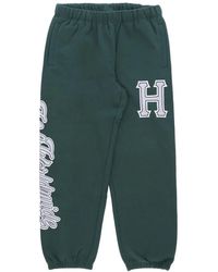 Huf - Broeken ,Groen ,Katoen Bosgroene Fleece Trainingsbroeken - Lyst