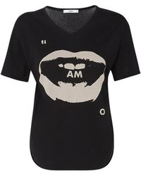 Fendi - Tops ,Zwart ,Katoen T-Shirt - Lyst