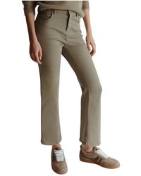 Marella - Broeken ,Bruin ,Katoen Rechte Broek - Lyst