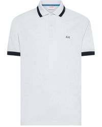 Sun 68 - Tops ,Wit ,Katoen Polo Shirt - Lyst