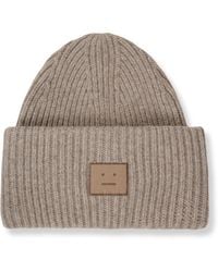 Acne Studios - Large Face Logo Beanie - Lyst