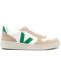 Veja - V-10 Chromefree Leather Sneakers - Lyst