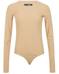 MM6 by Maison Margiela - Langarm Grafik Top - Lyst