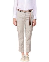 Mason's - Broeken ,Blauw ,Katoen Marlene Cargo Cropped Broek - Lyst