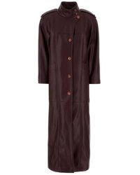 LE SULLY STUDIO - Jassen ,Rood ,Leer Cappotto Ecopelle - Lyst