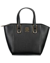Tommy Hilfiger - Schwarze Handtasche Mit Verstellbarem Schulterriemen - Lyst