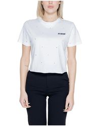 Guess - Crop t-shirt frühling/sommer kollektion 100% baumwolle - Lyst