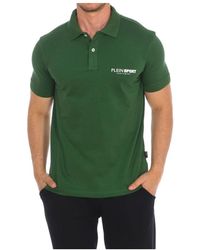 Philipp Plein - Fitness ,Groen ,Katoen Polo Met Korte Mouwen - Lyst