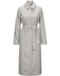 K-Way - Jassen ,Grijs Trenchcoat Waterdicht Ademend - Lyst