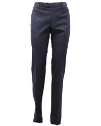 PT01 - Slim Fit Katoenen Pied De Poule Broek - Lyst
