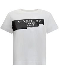 Givenchy - Tops ,Wit ,Katoen Katoenen T-Shirt Met 3D-Print - Lyst