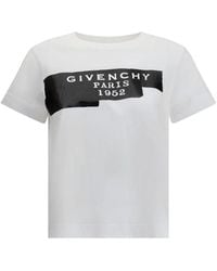Givenchy - Tops ,Wit ,Katoen Katoenen T-Shirt Met 3D-Print - Lyst
