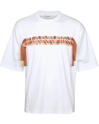 Lanvin - Weiße baumwoll-t-shirt ss24 oversized fit - Lyst