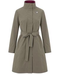 K-Way - Jassen ,Groen ,Leer Miranda 3-In-1 Jas - Lyst