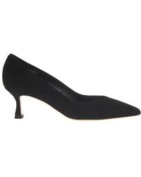 Ninalilou - Zapatos de tacón de ante negro con punta afilada - Lyst