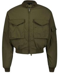 Givenchy - Olijfgroene Cropped Bomberjack - Lyst