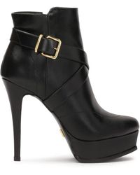 Kazar - Schwarze Stiefel Mit Hohem Absatz Und Plateau - Lyst