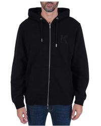 KARL LAGERFELD - Hoodies & Sweatvesten ,Zwart ,Katoen Full Zip Hoodie - Lyst