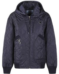 Prada - Jassen ,Blauw ,Nylon Nylon Jas - Lyst