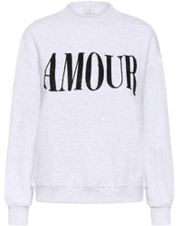 Kaffe - Hoodies & Sweatvesten ,Grijs ,Katoen Kamelody Sweatshirt - Lyst