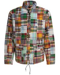 Beams Plus - Grüne Patchwork Jacke Urbaner Stil - Lyst