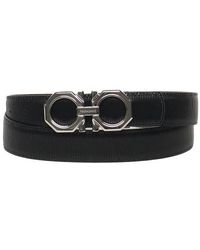 Ferragamo - Schwarzer Leder Gürtel Verstellbare Länge - Lyst