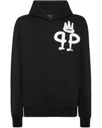 Philipp Plein - Hoodies & Sweatvesten ,Zwart ,Katoen Hoodie Sweatshirt Ls King Plein - Lyst
