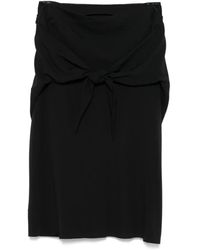 Rick Owens - Zwarte Casual Midi Rok - Lyst