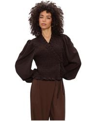 Harper & Yve - Overhemden ,Bruin ,Leer Debby-Ls Blouse - Lyst