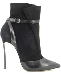 Casadei - Blade leder und wildleder stiefeletten - Lyst