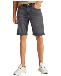 Calvin Klein - Graue Baumwoll-Shorts Mit Taschen - Lyst