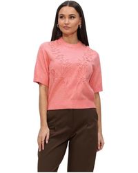 Object - Truien & Vesten ,Roze ,Polyester Objlaney Rubin Ss Pullover - Lyst