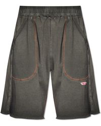 DIESEL - P-bask shorts mit logo - Lyst