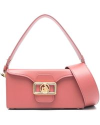 Lanvin - Rubinrosa umklappbare top-tasche - Lyst