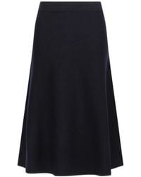 Max Mara - Rokken ,Blauw ,Polyester Giusy Flared Skirt - Lyst