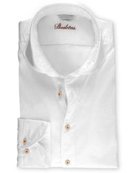 Stenströms - Overhemden ,Wit ,Witte Twill Overhemd - Lyst