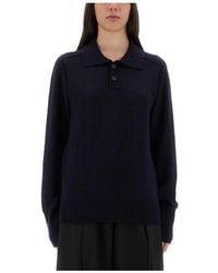 Studio Nicholson - Truien & Vesten ,Blauw ,Wol Sark Knit - Lyst