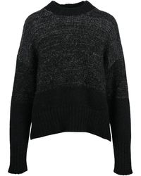 Alpha Studio - Lamé Rundhals-Pullover - Lyst