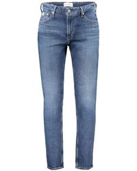 Calvin Klein - Blaue baumwolljeans & hose - Lyst