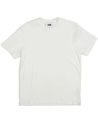 Alpha Studio - V-ausschnitt weißes t-shirt ice cotton - Lyst