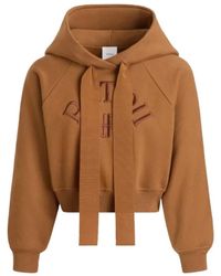 Patou - Bruine Hoodie Trui Met Raglanmouwen - Lyst