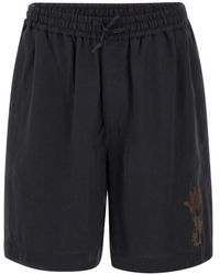 Emporio Armani - Modale shorts schwarz elastischer bund - Lyst