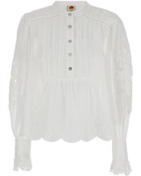 FARM Rio - Blusa blanca de manga larga - Lyst